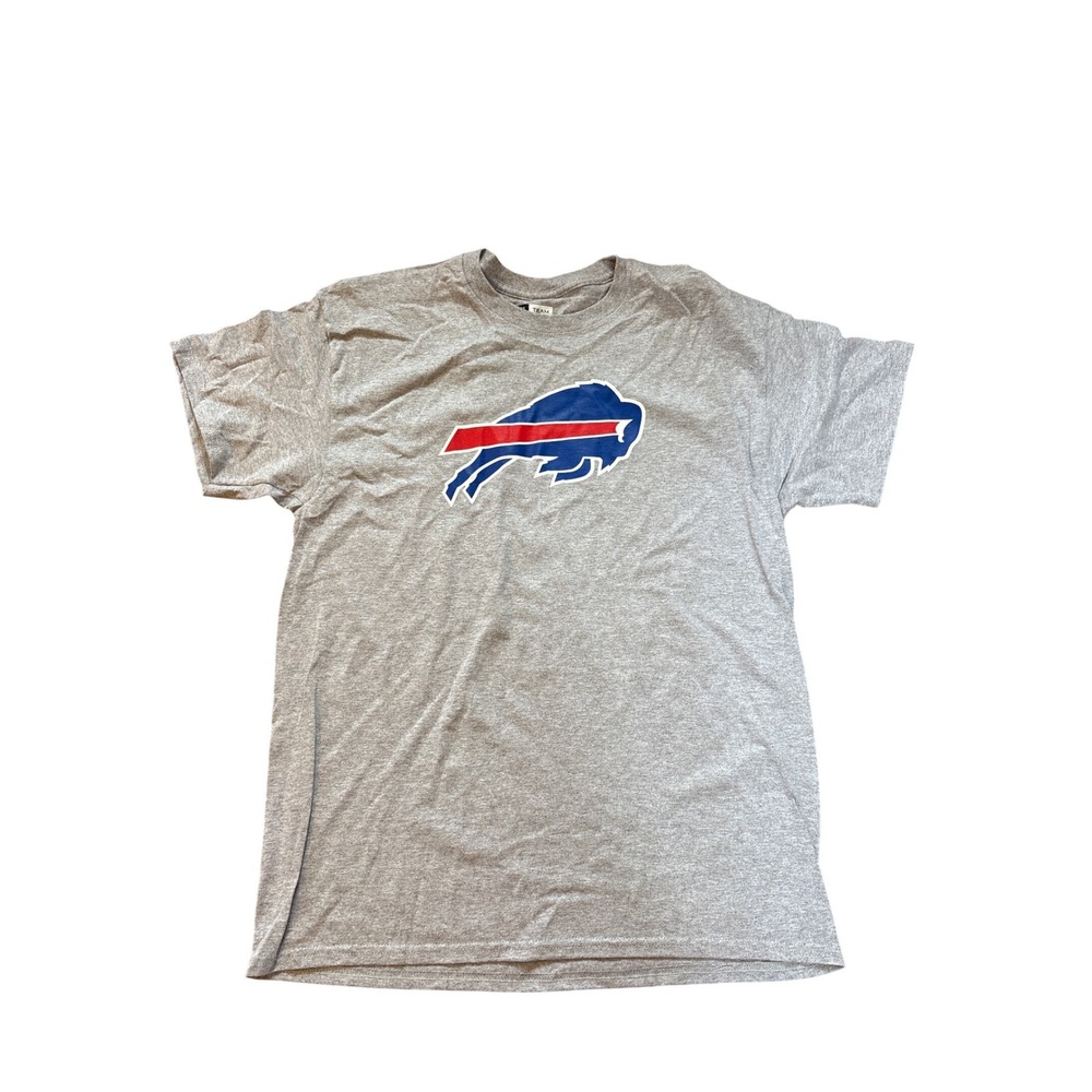 NFL Team Apparel Buffalo Bills T-Shirt Mens Gray Graphic Logo NWT SIZE L